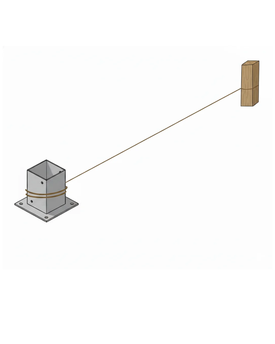 Zdjęcie: wyznaczanie prostej linii żyłką.