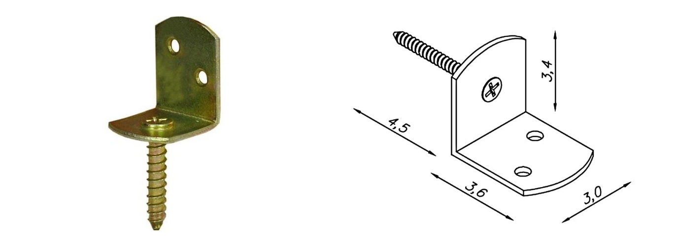 Śruba i łącznik do mocowania paneli ogrodzeniowych