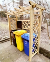 Copribidone per Spazzatura in legno