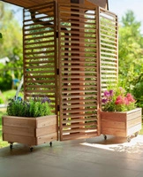 Paravento persiano con fioriera in larice