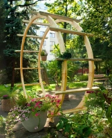 Pergola a doppio arco allungato